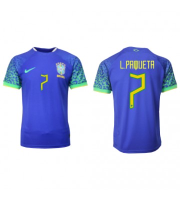 Brasil Lucas Paqueta #7 Bortedrakt VM 2022 Kortermet
